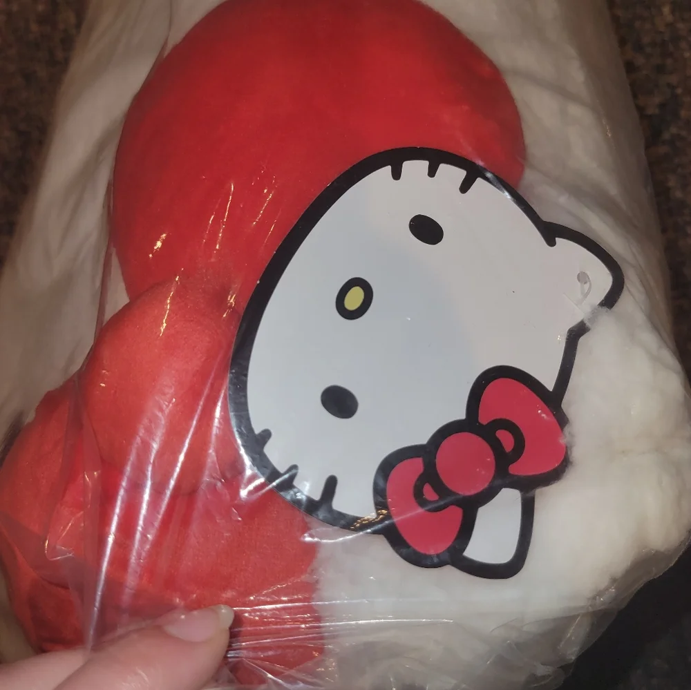 Hello Kitty White and Red Stuffed Animal Plush Decorative Pillow